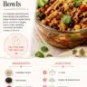 High-Protein Chicken Enchilada Bowl with fresh ingredients and spices