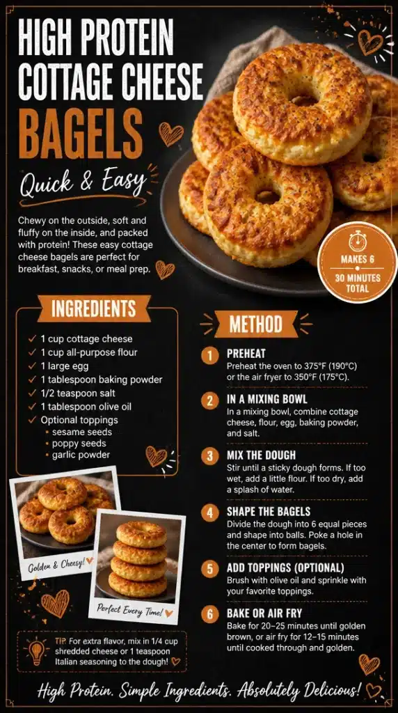High protein cottage cheese bagels fresh out of the oven