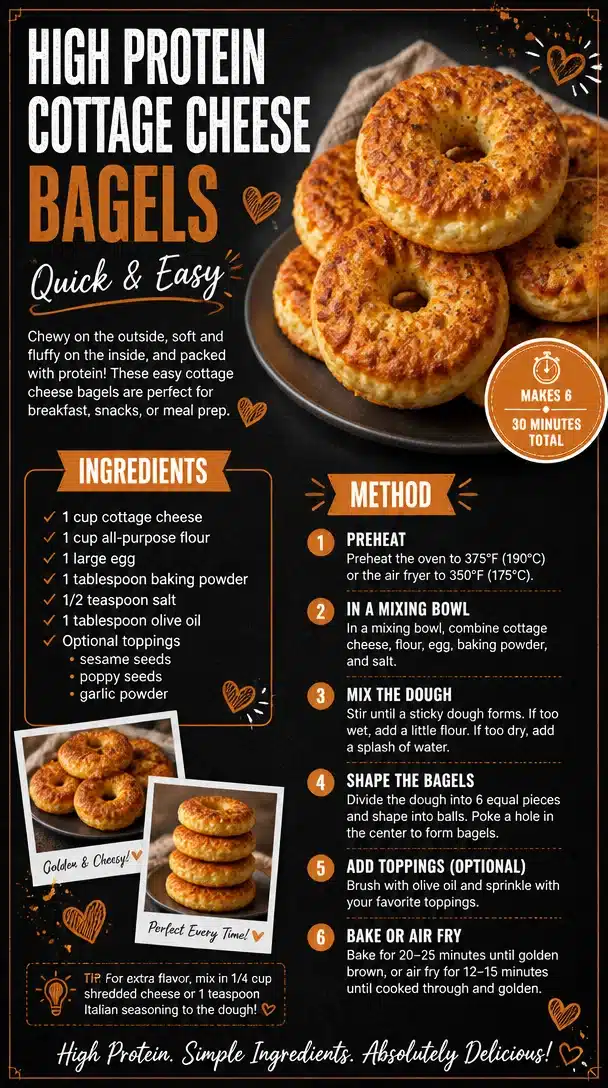 High protein cottage cheese bagels fresh out of the oven