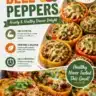 High-protein stuffed bell peppers on a plate, a healthy dinner option.