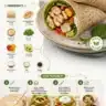 A delicious high protein healthy wrap filled with fresh ingredients, perfect for meals.