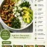 Honey Lime Chicken served with Avocado Rice in a vibrant bowl