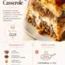 Low-carb bacon cheeseburger casserole topped with cheese and crispy bacon