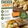Low carb cheesy garlic chicken wraps served on a plate