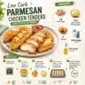 Crispy Low Carb Parmesan Chicken Tenders served with dipping sauce