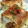Delicious Beef and Cheese Chimichangas ready to be served