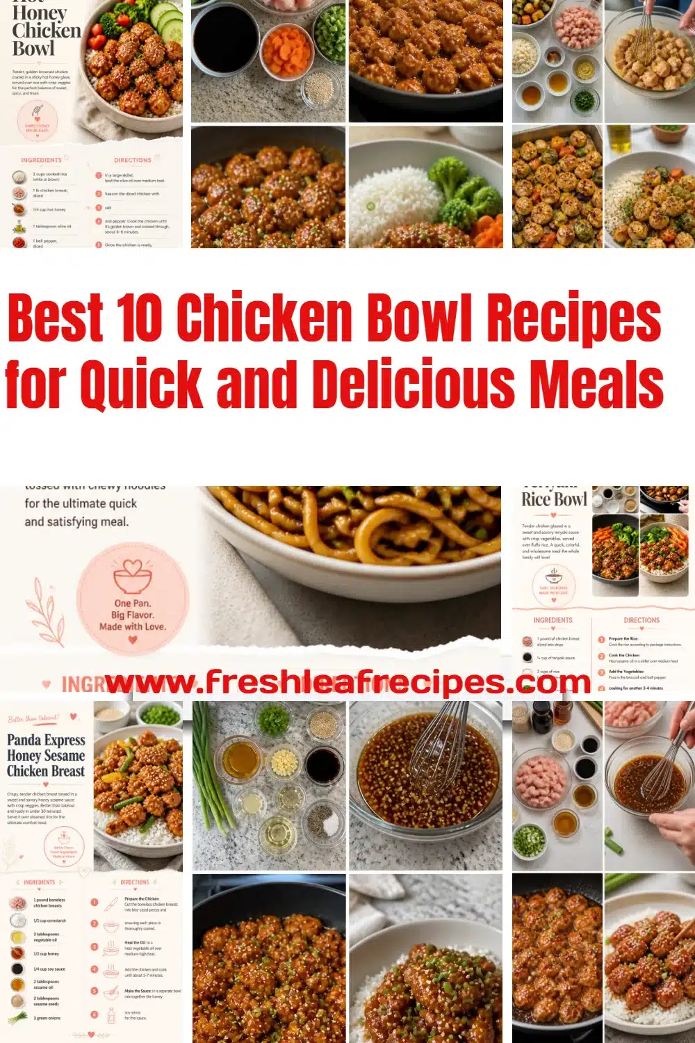 Delicious chicken bowl recipes for quick meal preparation