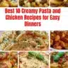 Delicious creamy pasta with chicken served in a bowl, ideal for easy dinner recipes
