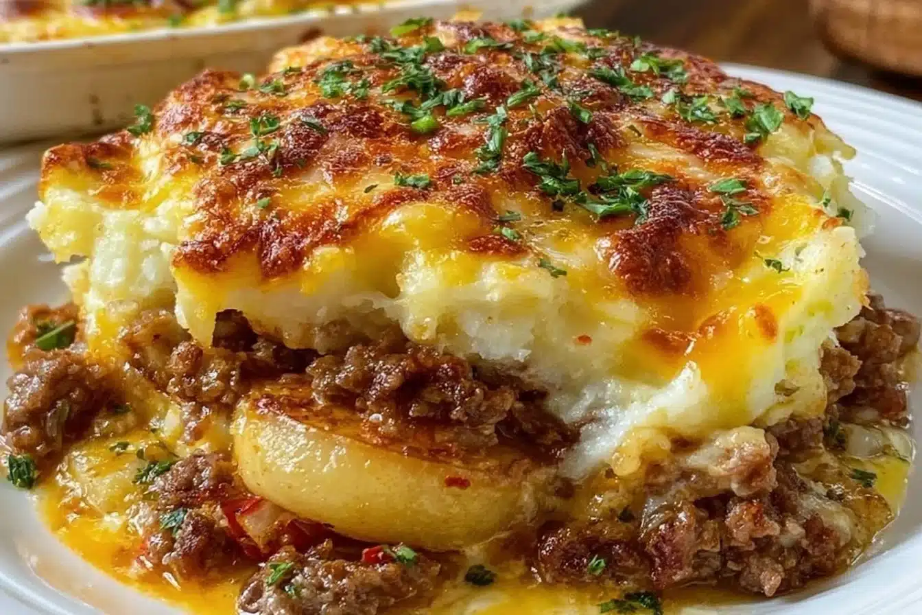 Cheesy Hamburger Potato Casserole