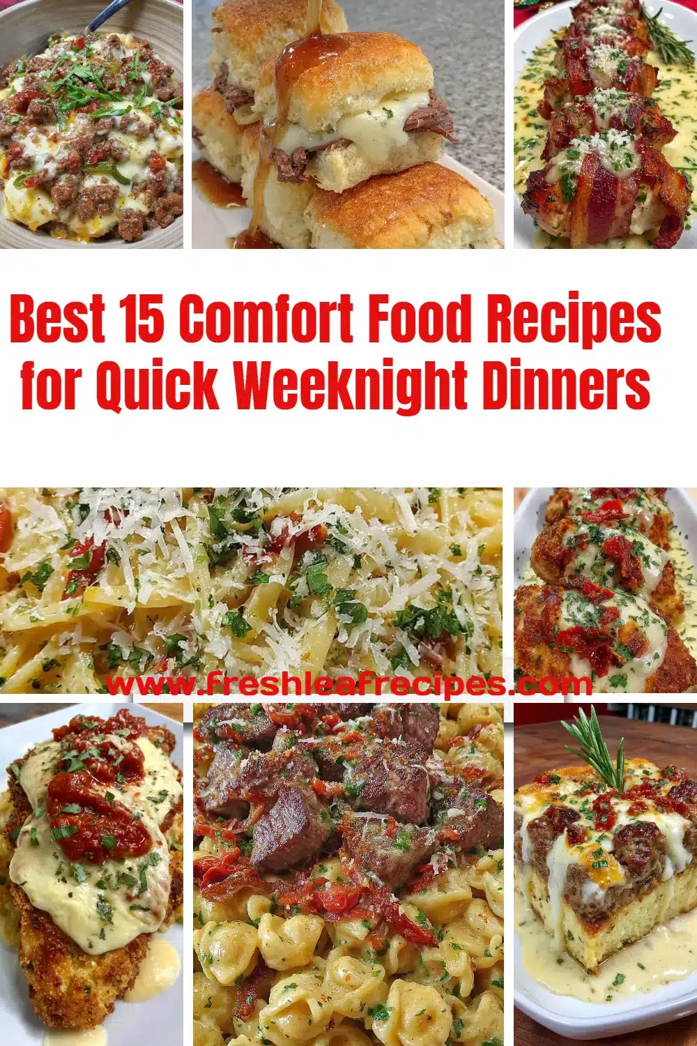 A bowl of hearty comfort food recipes for quick weeknight dinners.