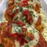 Delicious Chicken Cordon Bleu Casserole topped with cheese and breadcrumbs