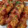 Delicious bacon brown sugar chicken tenders served on a plate