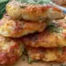 Delicious gluten-free chicken fritters served on a plate
