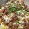 Delicious Hobo Casserole made with ground beef and vegetables