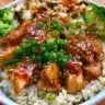 Easy homemade teriyaki chicken rice bowl for a quick weeknight dinner