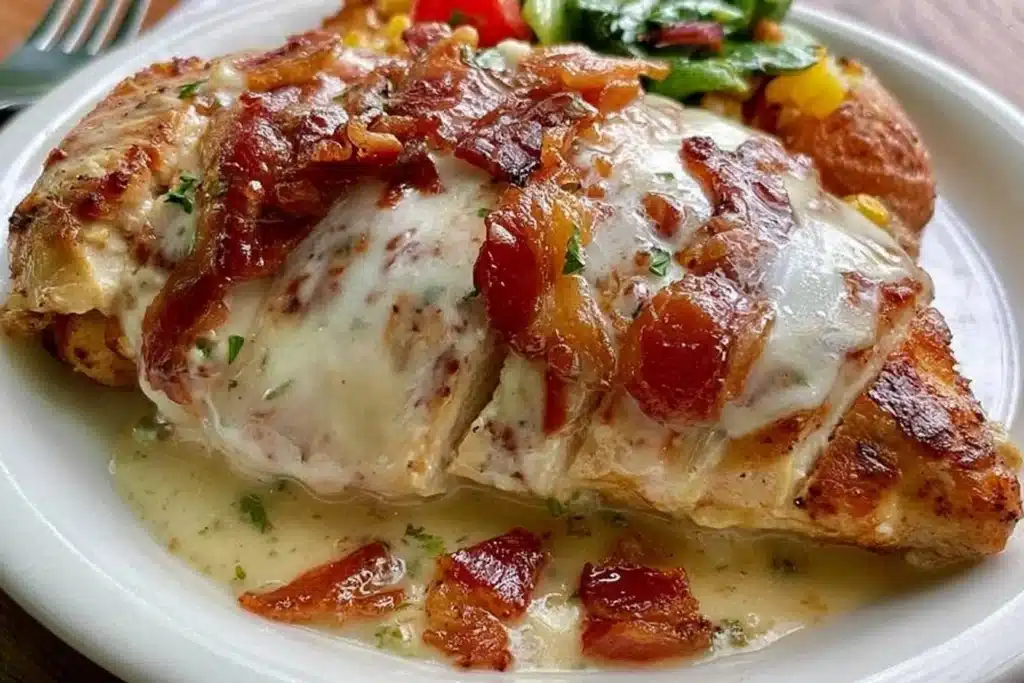 Delicious Alice Springs Chicken dish served with sides in a rustic setting