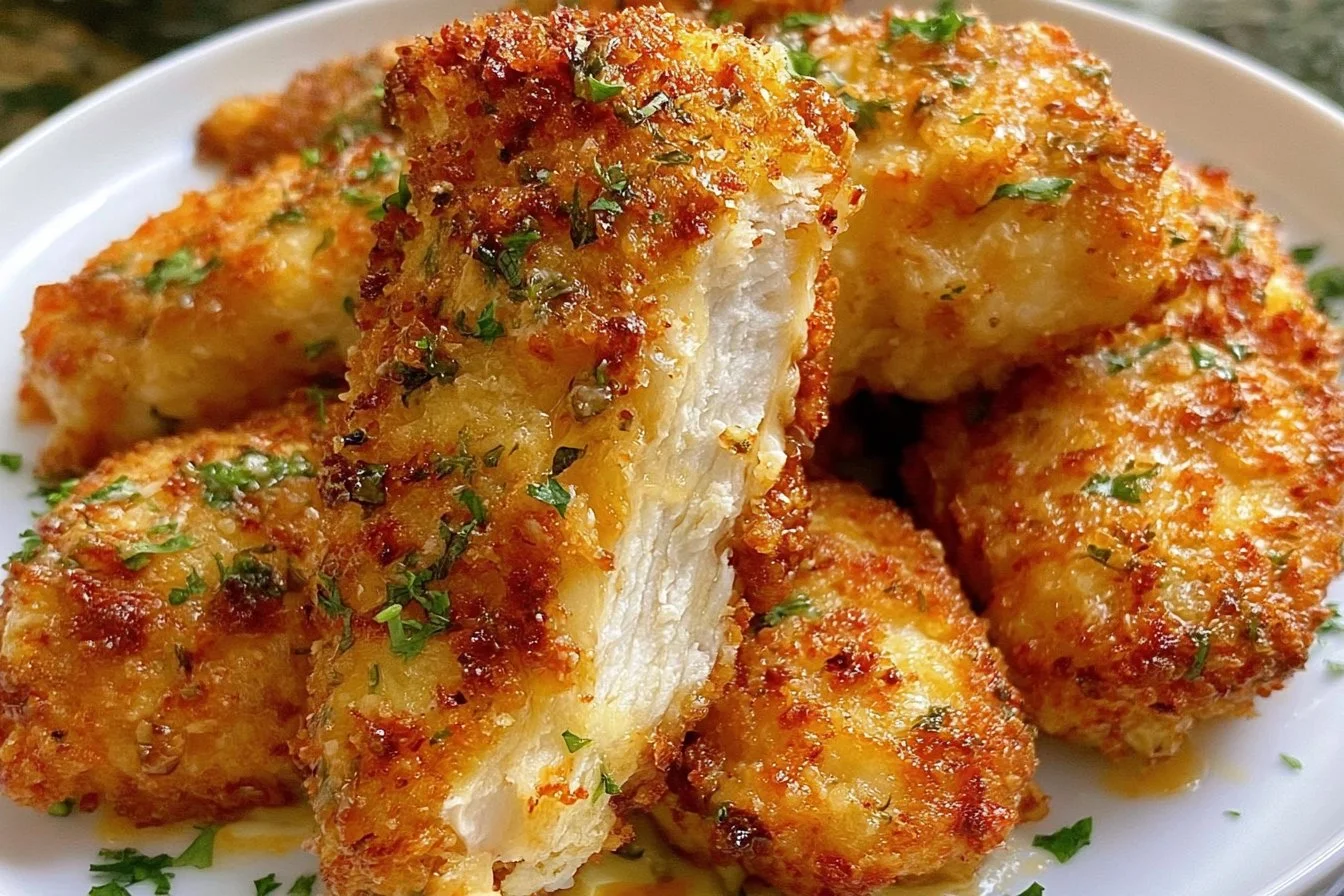 Delicious Parmesan Crusted Chicken recipe inspired by Longhorn steakhouse.