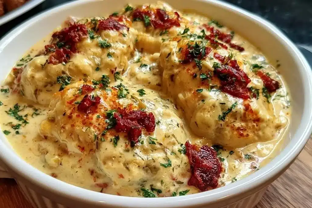 Creamy Dump and Go Crockpot Marry Me Chicken recipe