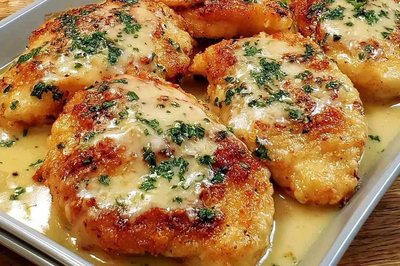 Easy Garlic Parmesan Chicken recipe for a quick 30 minute dinner