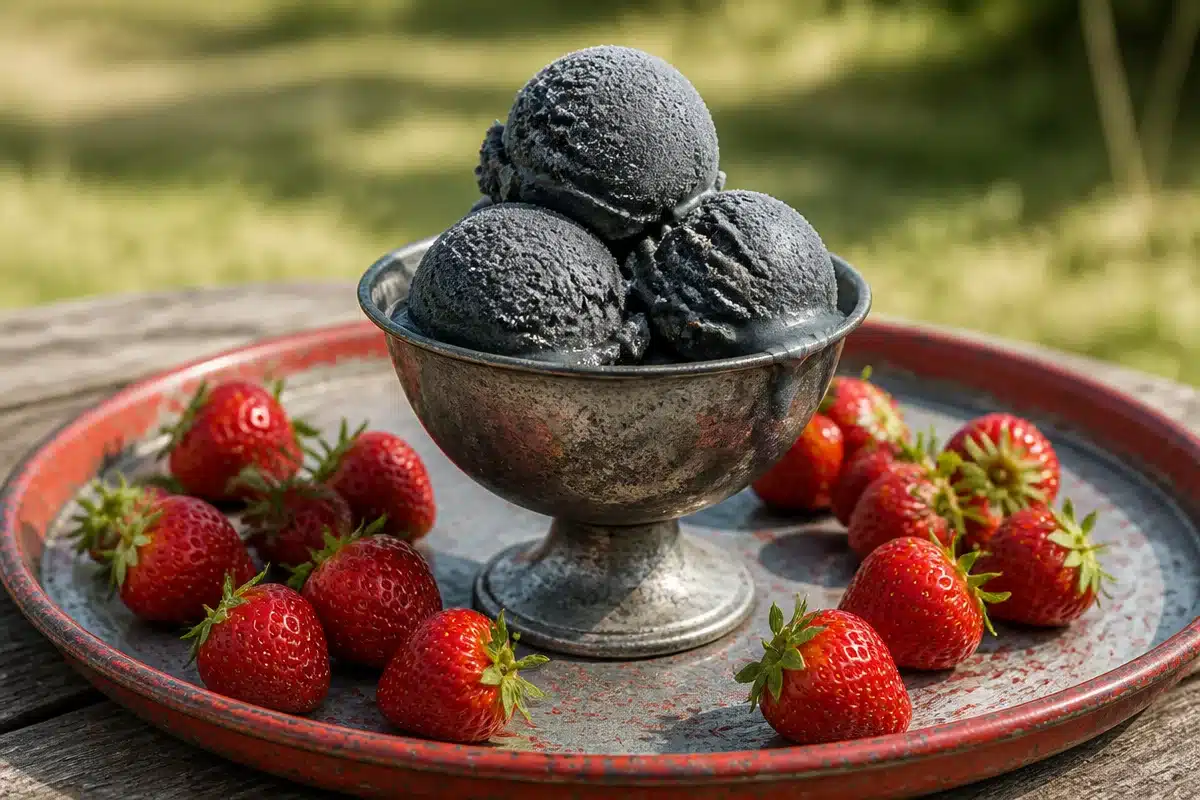 Indulge in Creamy Black Sesame Ice Cream Bliss