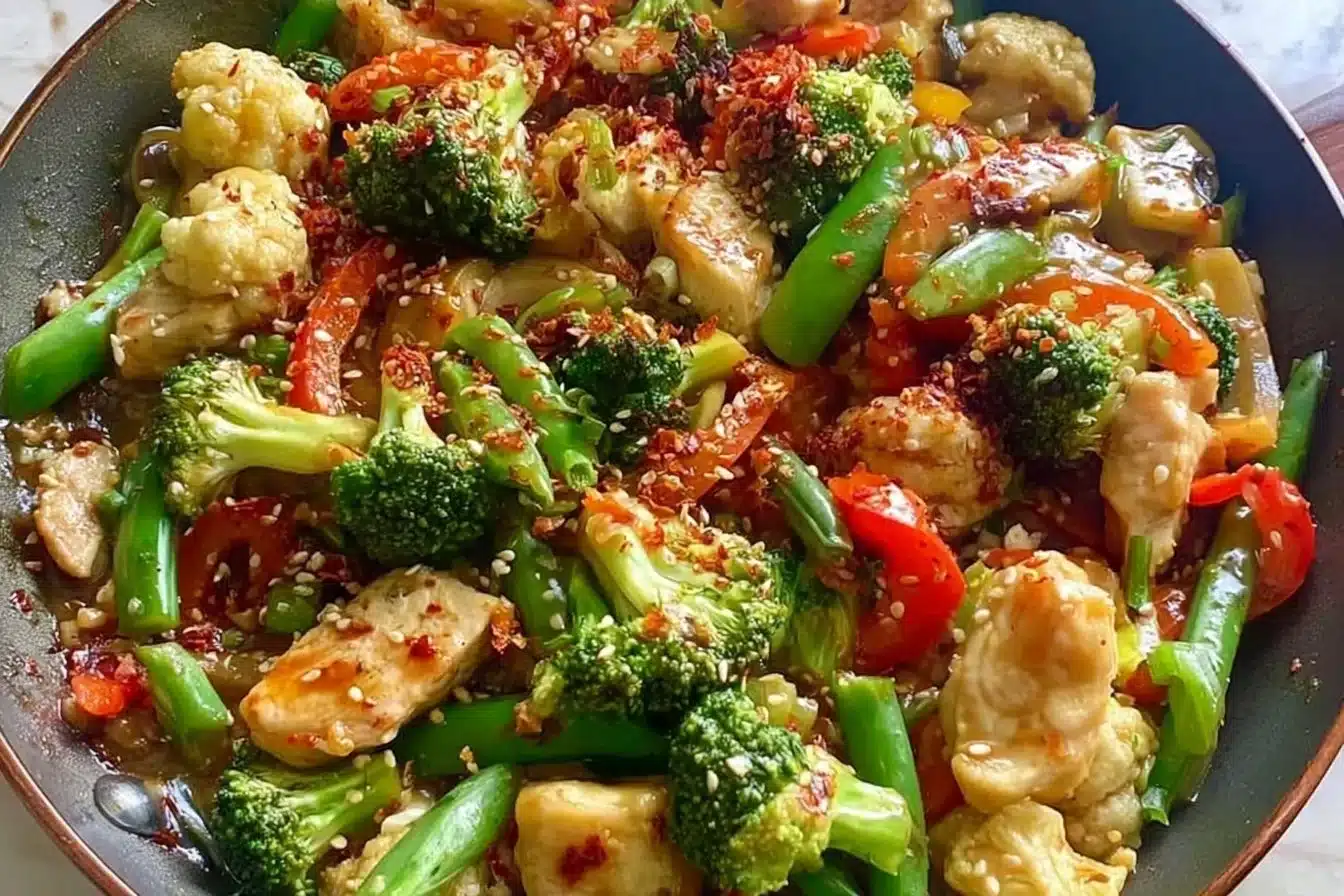 Delicious Keto Stir Fry packed with fresh vegetables and protein for a healthy meal