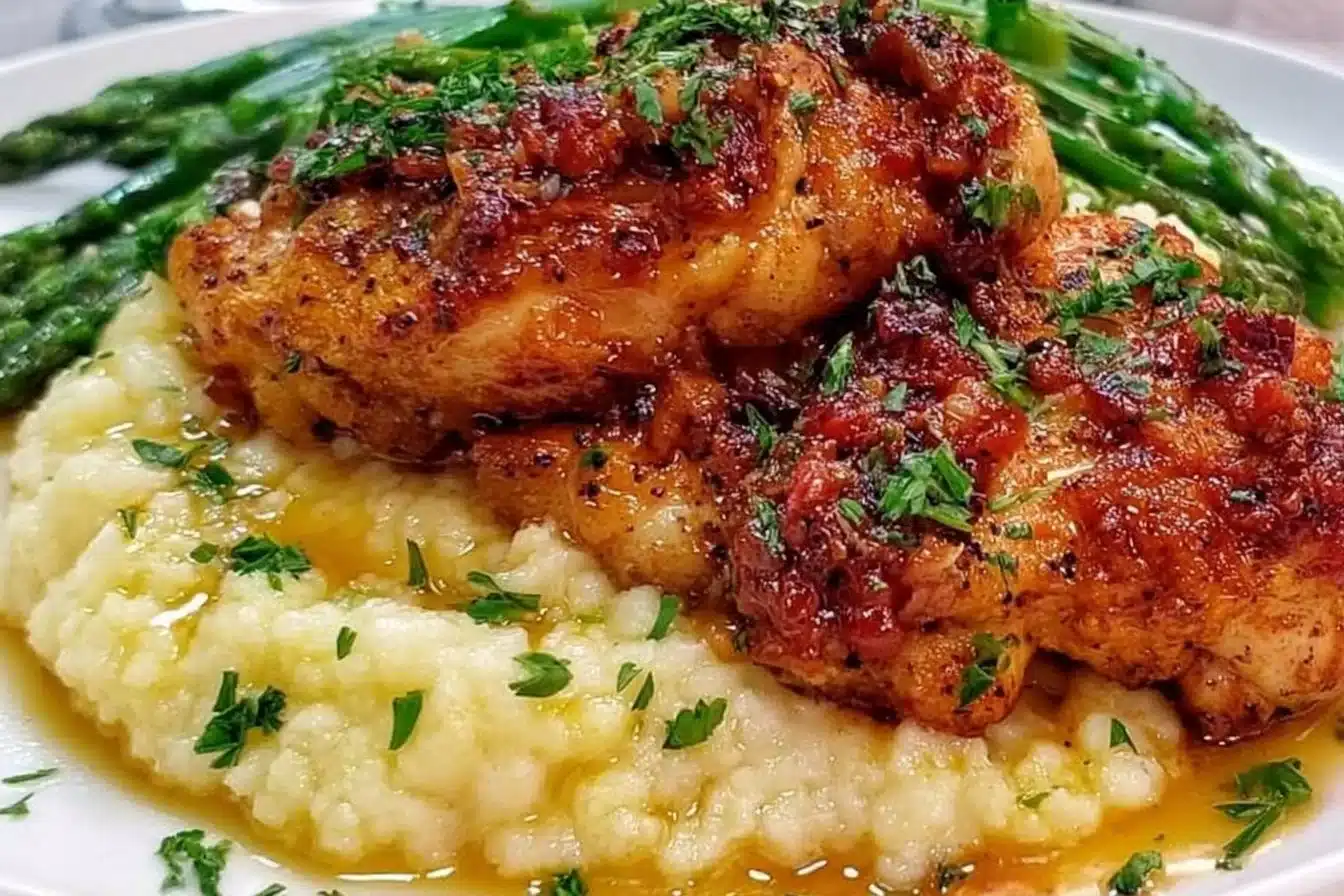 A plate of Morton's Chicken Christopher, a quick 30-minute dinner recipe