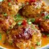 Skillet Bang Bang Chicken Thighs dish featuring juicy thighs and spicy sauce