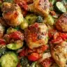 Healthy air fryer chicken with mixed veggies served on a plate