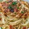 Delicious Cajun Chicken Pasta with creamy sauce and colorful vegetables