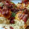 Creamy Keto Crack Chicken with bacon and ranch recipe served in a bowl