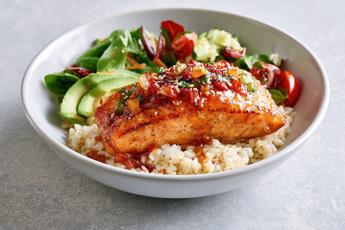 Crispy Hot Honey Salmon Bowl: Easy Weeknight Meal Recipe