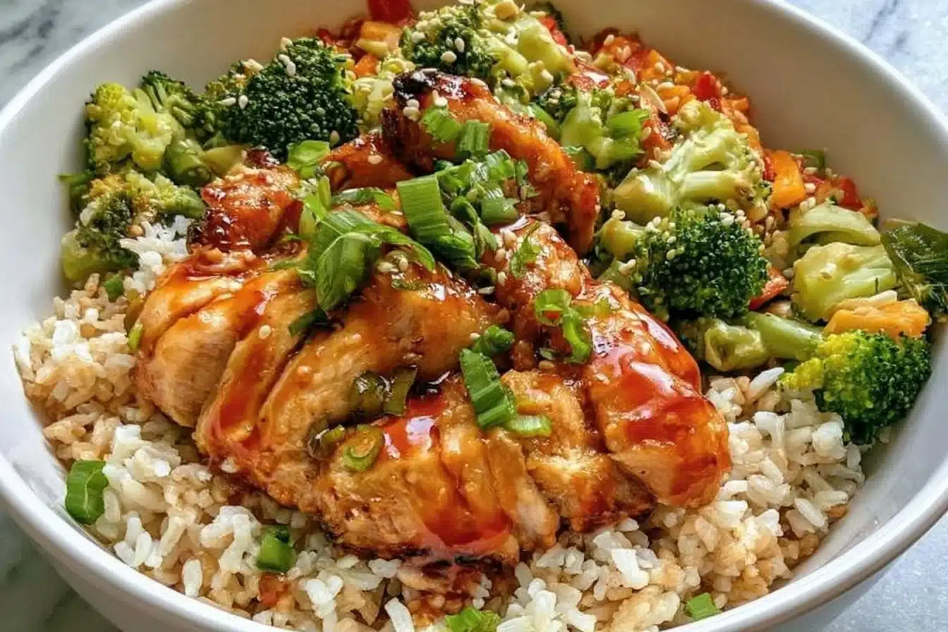 Healthy sticky chicken bowls for quick weeknight dinners