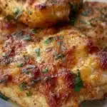 Keto Smoky Ranch Garlic Smash Chicken ready to serve on a plate
