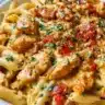 One pot Marry Me Chicken Pasta dish ready for a busy weeknight dinner