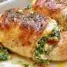 Juicy Spinach Stuffed Chicken Breasts filled with cheese and herbs