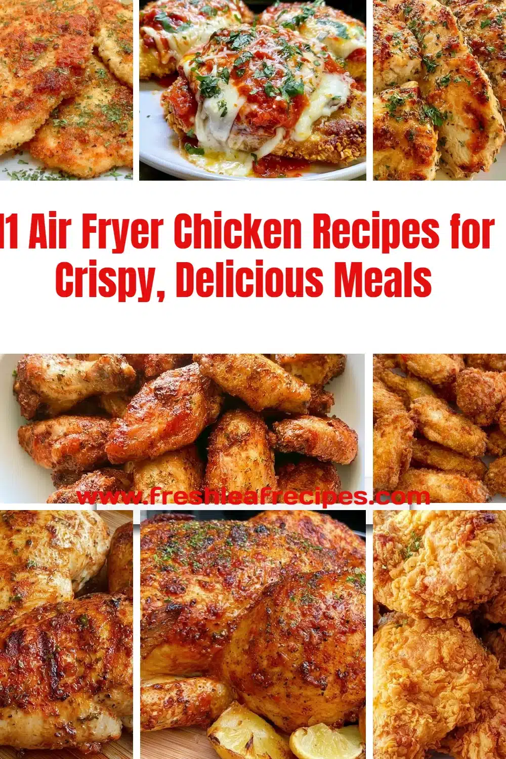 Crispy air fryer chicken dish served on a plate with fresh herbs