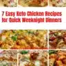 Delicious keto chicken recipes for quick weeknight dinners on a table