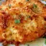 Air Fryer Parmesan Crusted Chicken with Mayo served on a plate