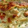 Creamy Chicken Alfredo Lasagna with layers of rich sauce and pasta