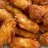 Crispy air fryer chicken wings served with dipping sauce