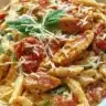 Delicious Marry Me Chicken Pasta served with fresh herbs and creamy sauce.
