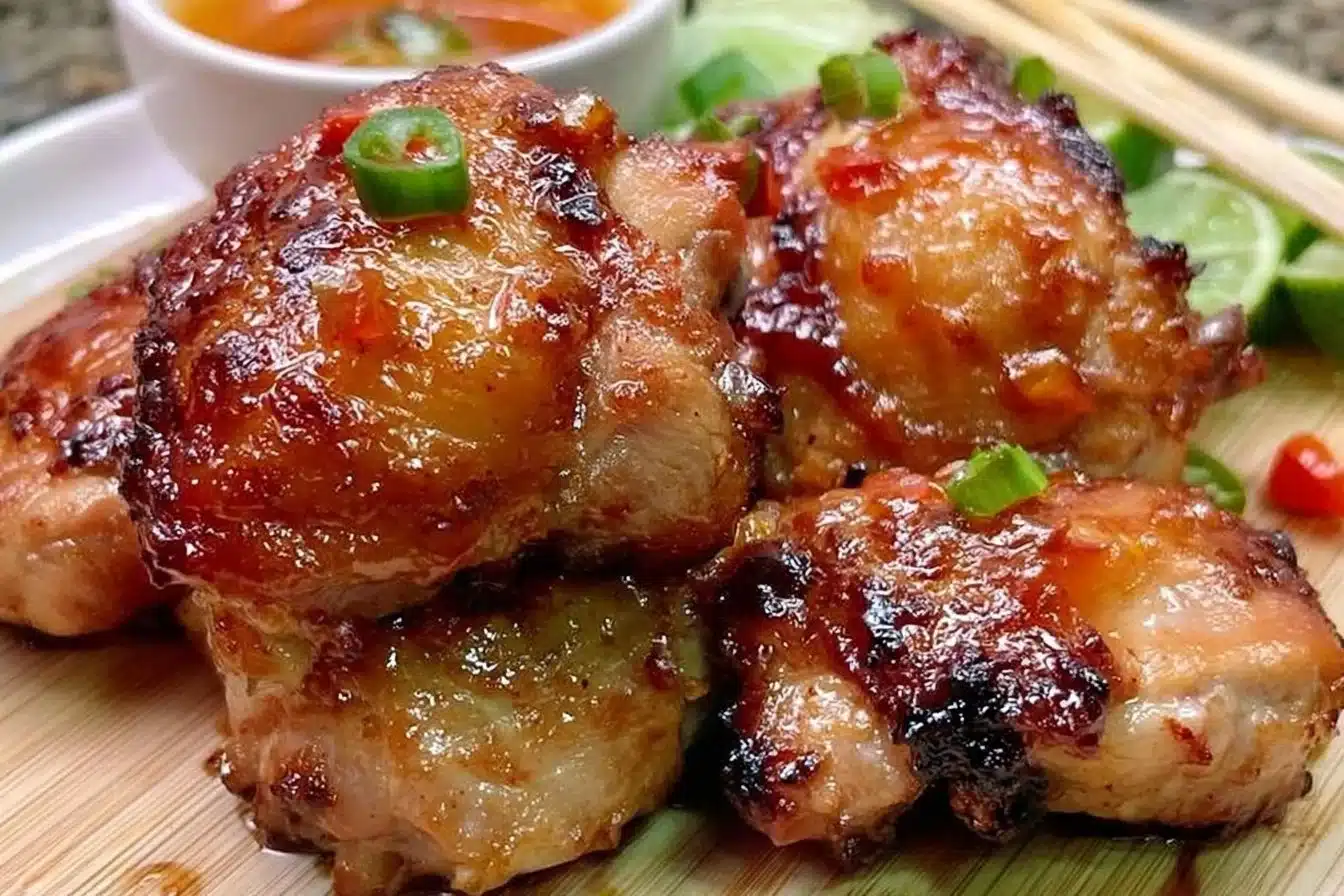 Sweet Chili Glazed Thai Boneless Chicken Thighs in Air Fryer