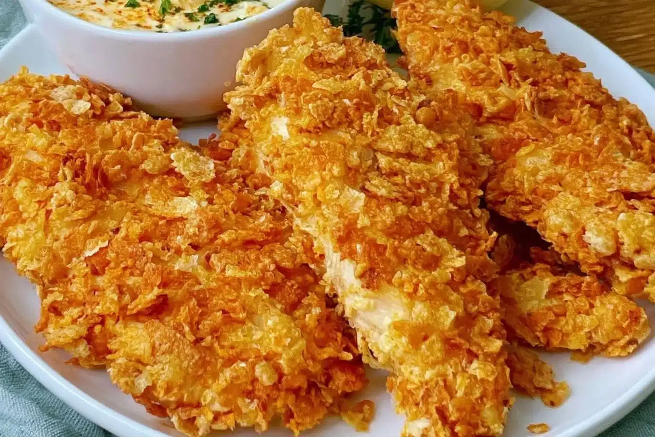 Delicious cornflake chicken recipe, oven-baked and air fryer options