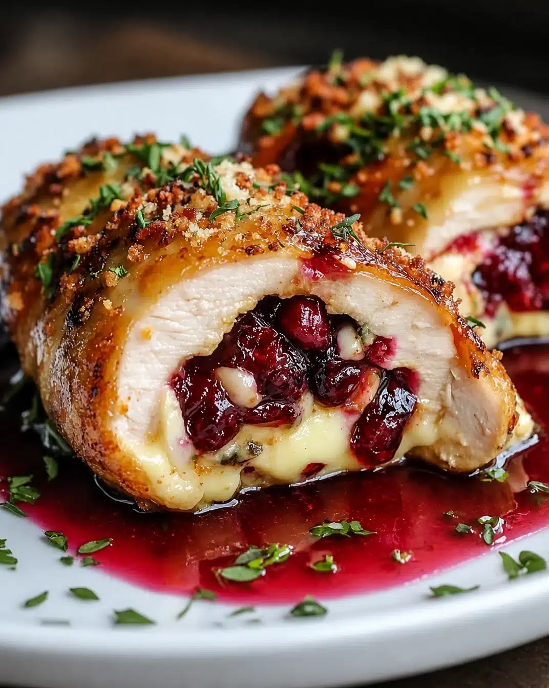 Cranberry Brie Stuffed Chicken