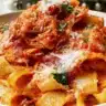 Delicious Chicken Arrabiata Pasta served in a bowl, garnished for a quick dinner.