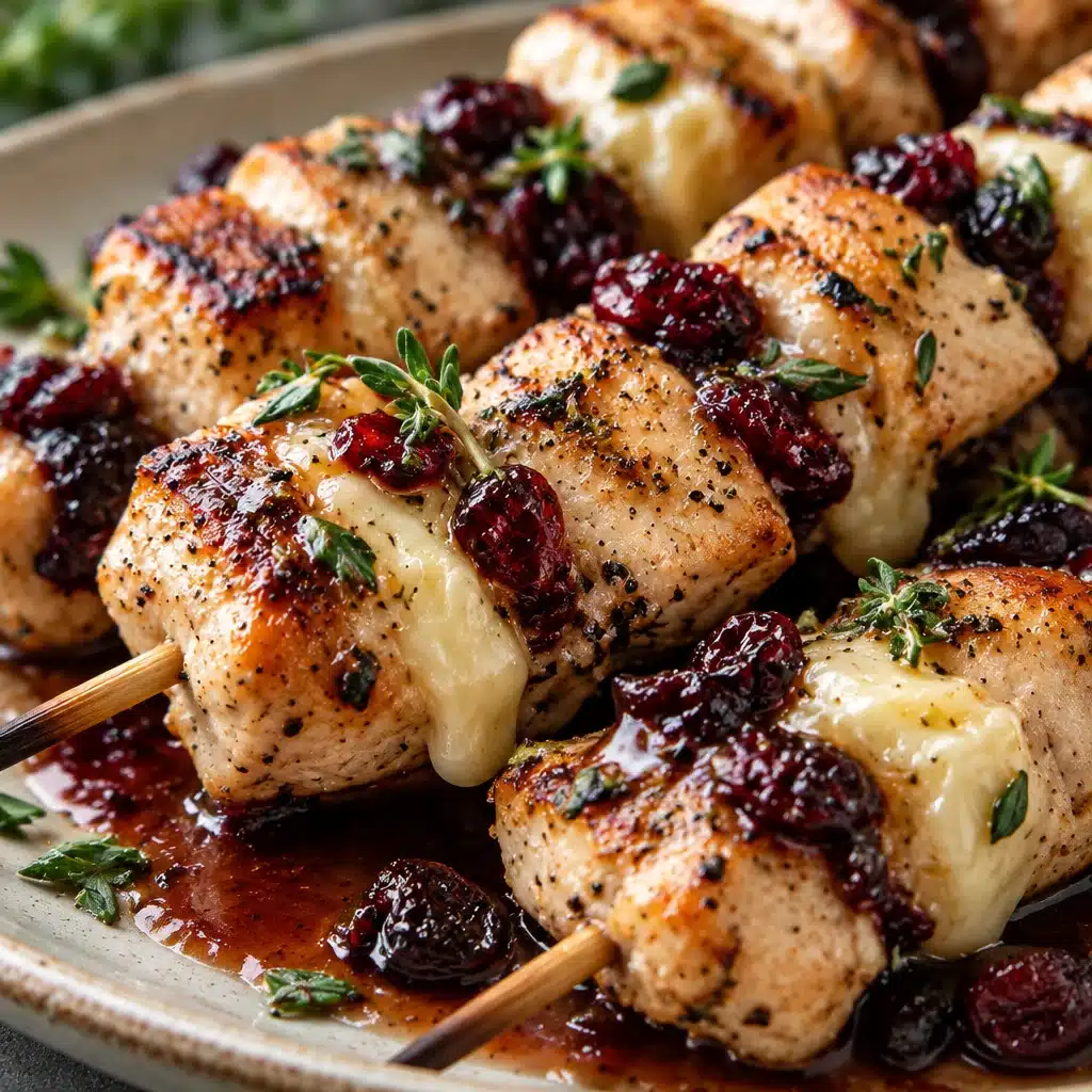 Delicious Cranberry Brie Chicken stuffed with flavorful ingredients for a festive meal.