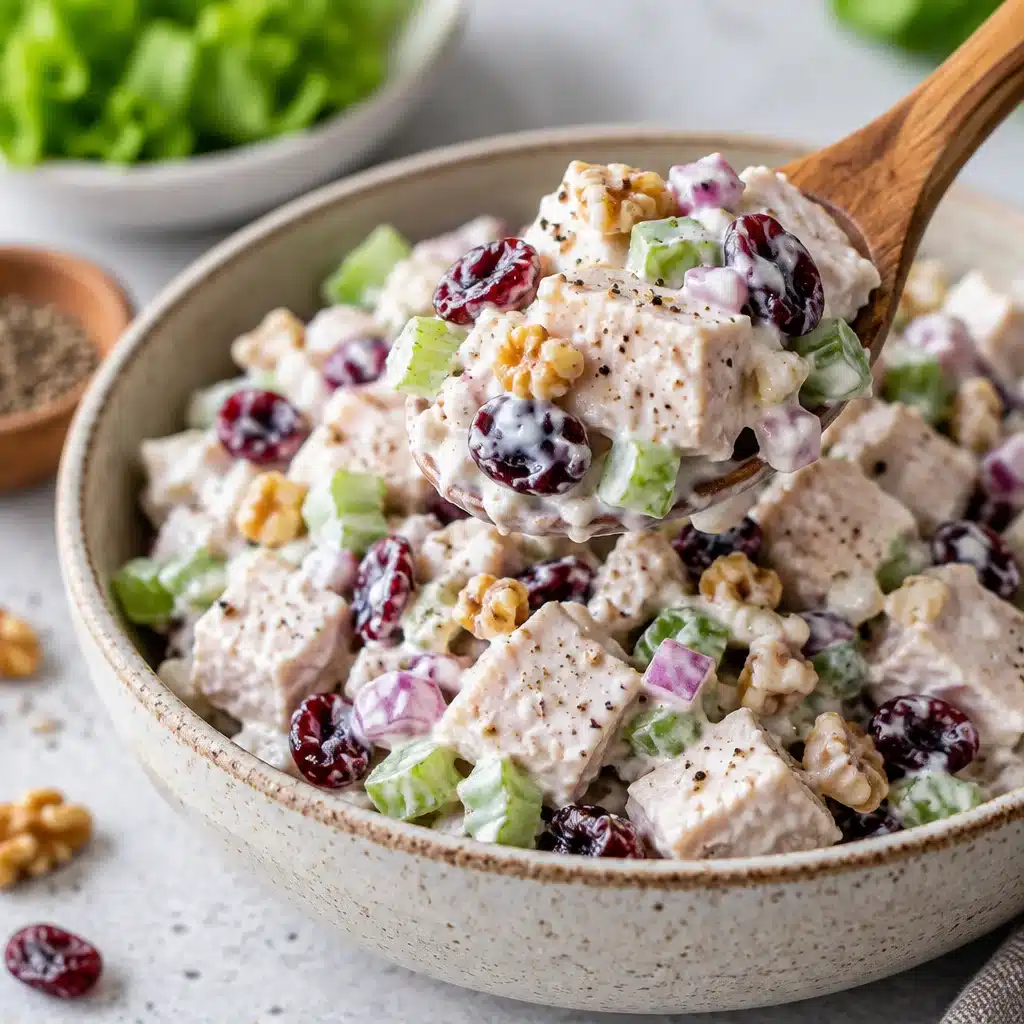 Cranberry Chicken Meal Prep Bowls with walnuts and celery ready for the week.
