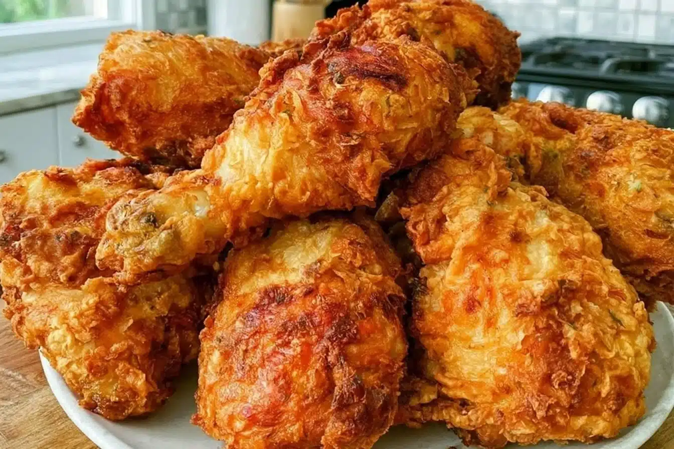 Delicious air fryer fried chicken served on a plate